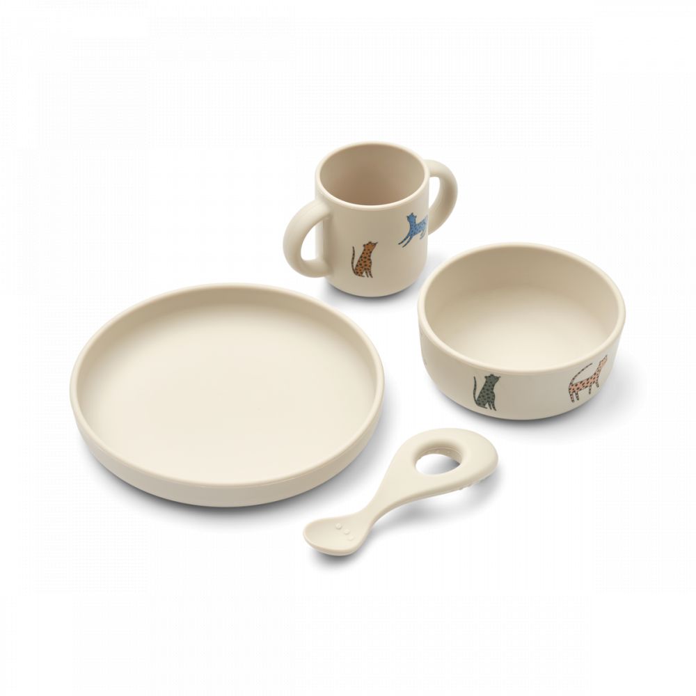 LIEWOOD - VIVI PRINTED TABLEWARE SET - LEOPARD MULTI MIX