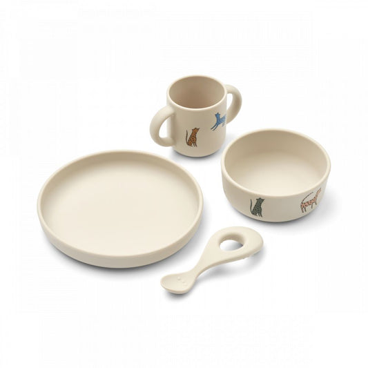 LIEWOOD - VIVI PRINTED TABLEWARE SET - LEOPARD MULTI MIX