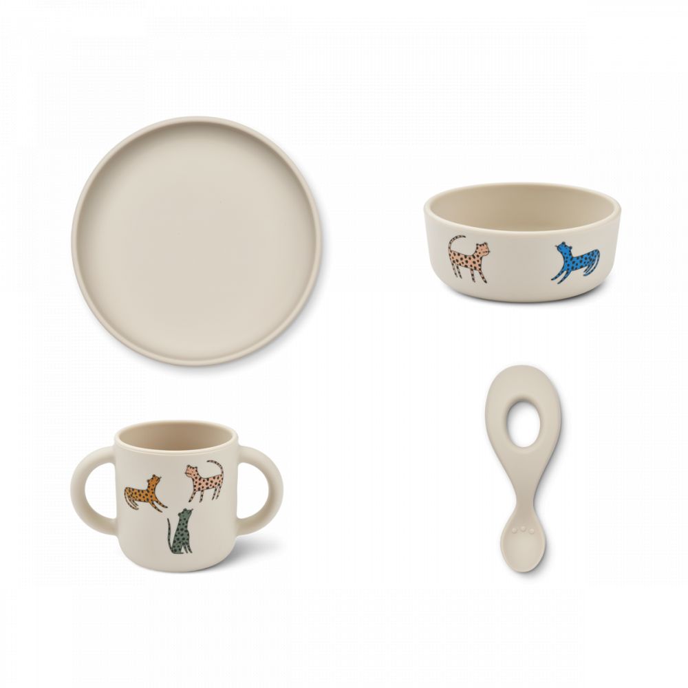 LIEWOOD - VIVI PRINTED TABLEWARE SET - LEOPARD MULTI MIX