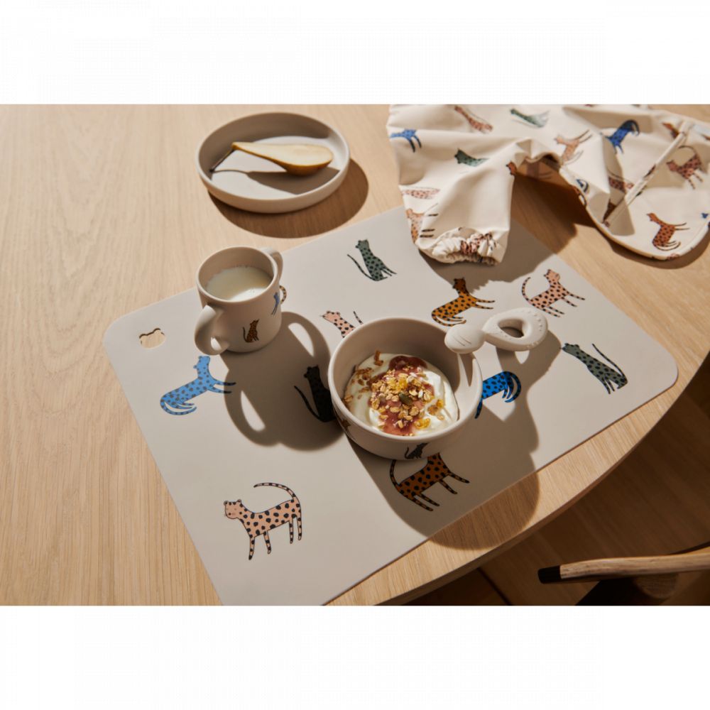 LIEWOOD - VIVI PRINTED TABLEWARE SET - LEOPARD MULTI MIX