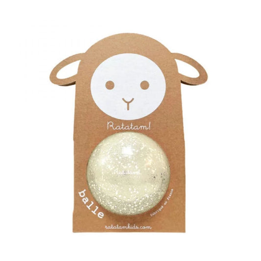 BALLE DE MANIPULATION BULLE ARGENT 10 CM (MOUTON) -Ratatam