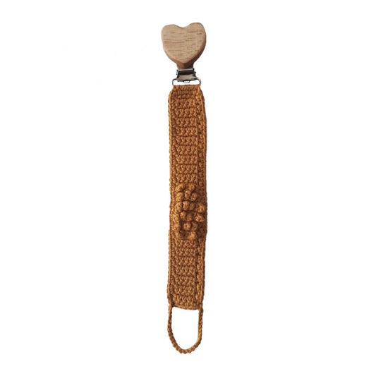 ATTACHE TETINE CROCHET OCRE