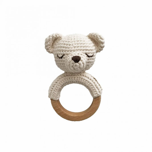 PATTI OSLO - ANNEAU DE DENTITION PETIT OURS POLAIRE BLANC