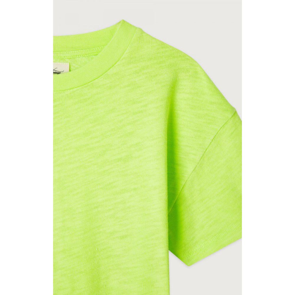 AMERICAN VINTAGE - T-SHIRT MC COL ROND JAUNE FLUO 3-6