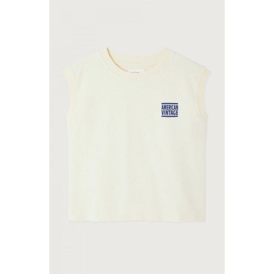 AMERICAN VINTAGE - DEBARDEUR ENFANT YKOBOW ECRU 3-6