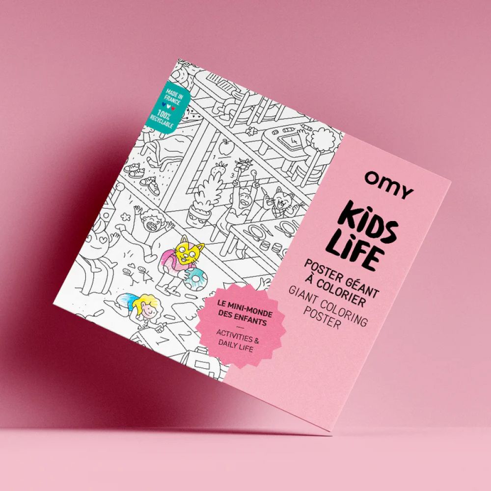 OMY - POSTER GEANT A COLORIER - KIDS LIFE 100x70