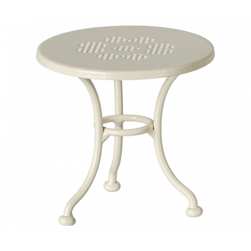 TABLE, BANC ET CHAISE BLANC SOURIS -Maileg