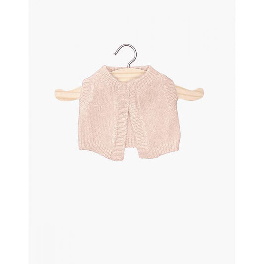 CARDIGAN LEONIE EN TRICOT PINK BABY -Minikane