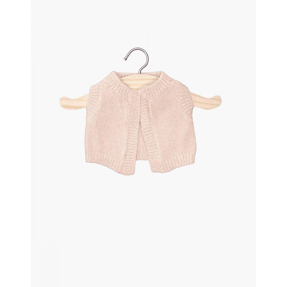CARDIGAN LEONIE EN TRICOT PINK BABY -Minikane