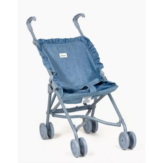 MINIKANE - POUSSETTE A VOLANT EN JEAN BLEU