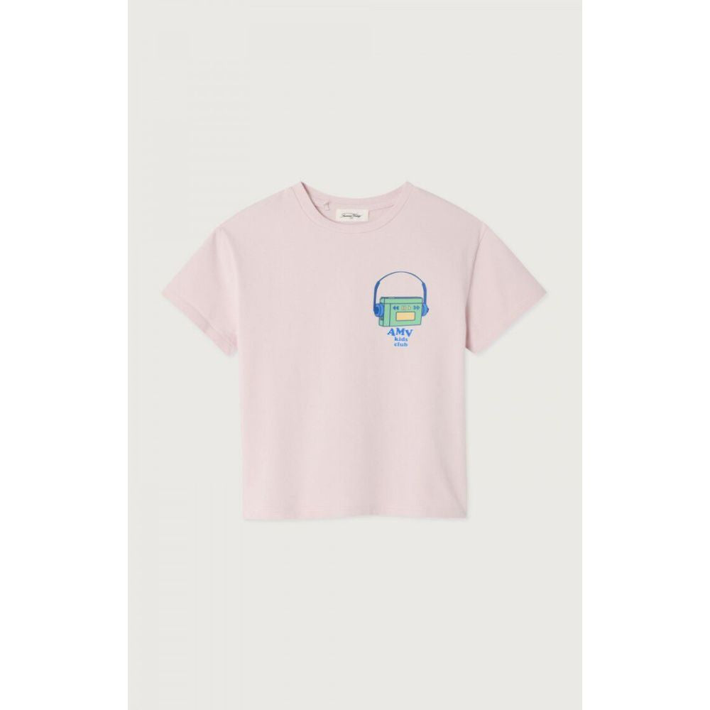 AMERICAN VINTAGE - T-SHIRT DROIT MC COL GLYCINE VINTAGE 3-6