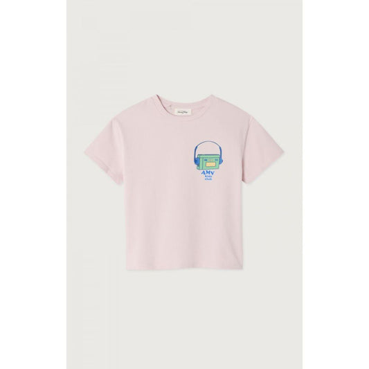 AMERICAN VINTAGE - T-SHIRT DROIT MC COL GLYCINE VINTAGE 3-6