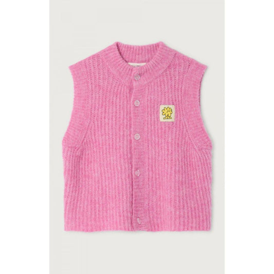 AMERICAN VINTAGE - GILET ROSE BUBBLE CHINE 3-6