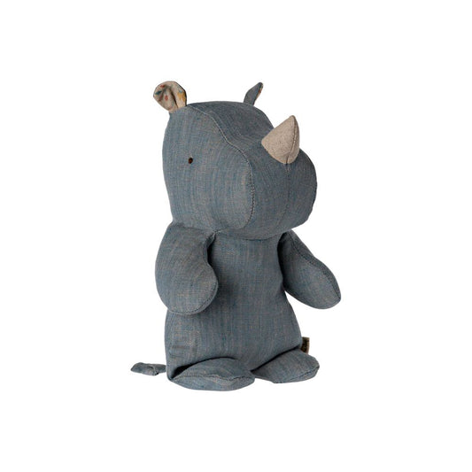 MAILEG - SAFARI FRIENDS, RHINO, SMALL - BLEU/SABLE