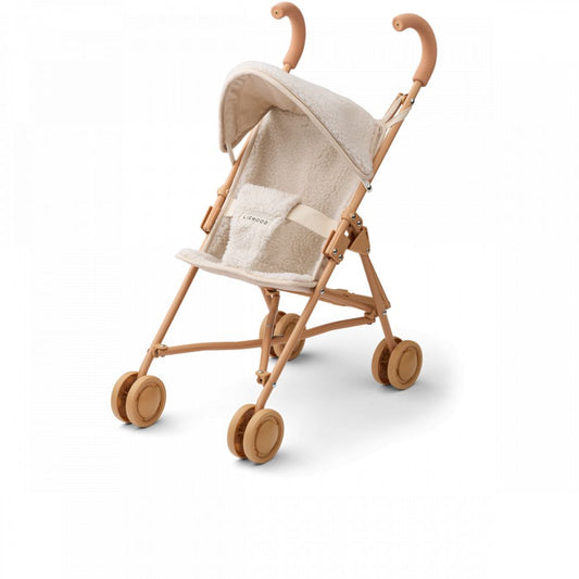 ELSIE PILE DOLL STROLLER - SANDY