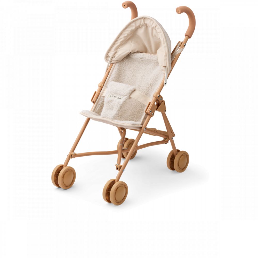 ELSIE PILE DOLL STROLLER - SANDY