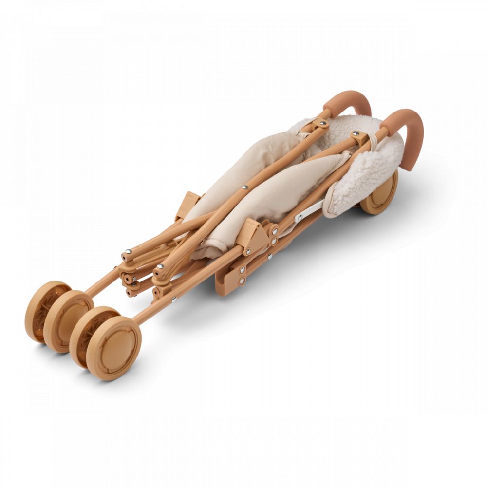 ELSIE PILE DOLL STROLLER - SANDY