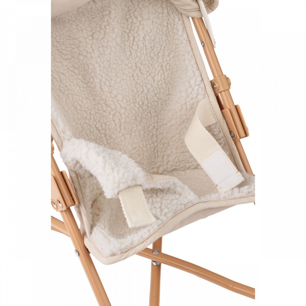 ELSIE PILE DOLL STROLLER - SANDY