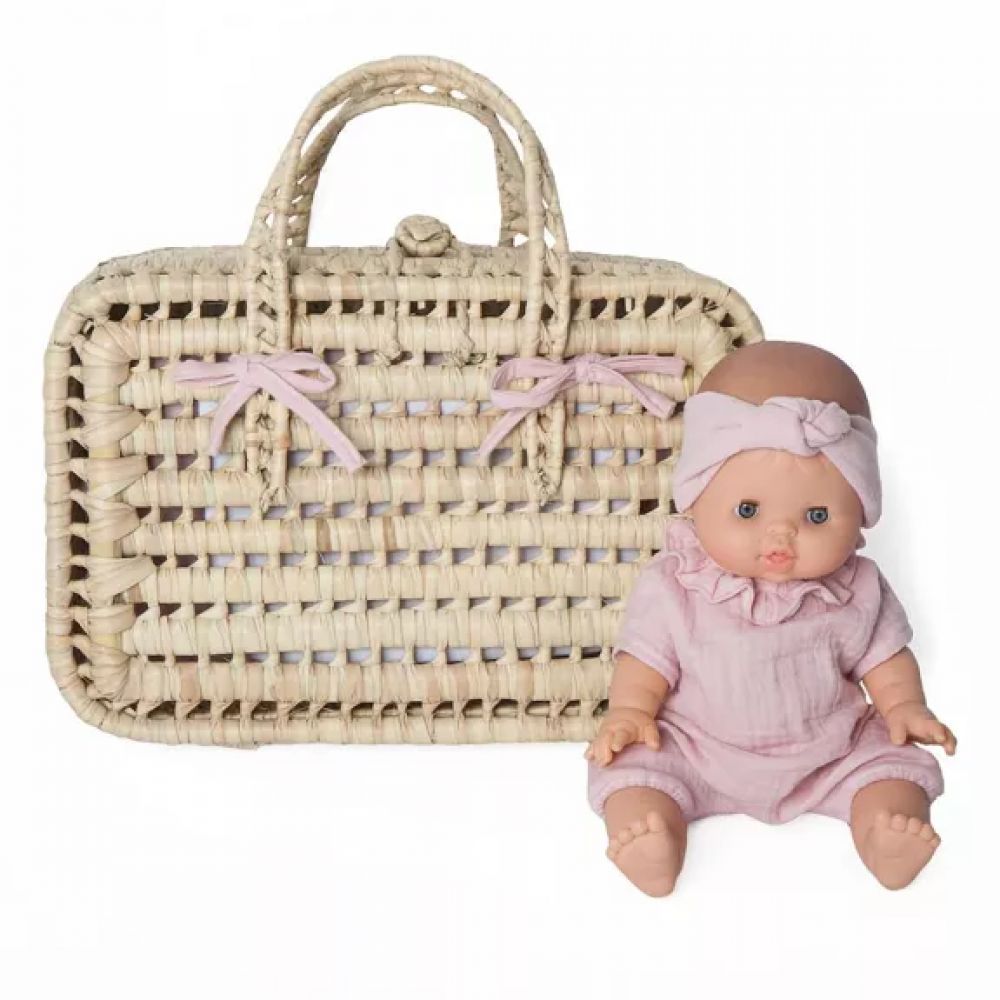 VALISE EN OSIER BOBBLE ROSE -Wookids Toys