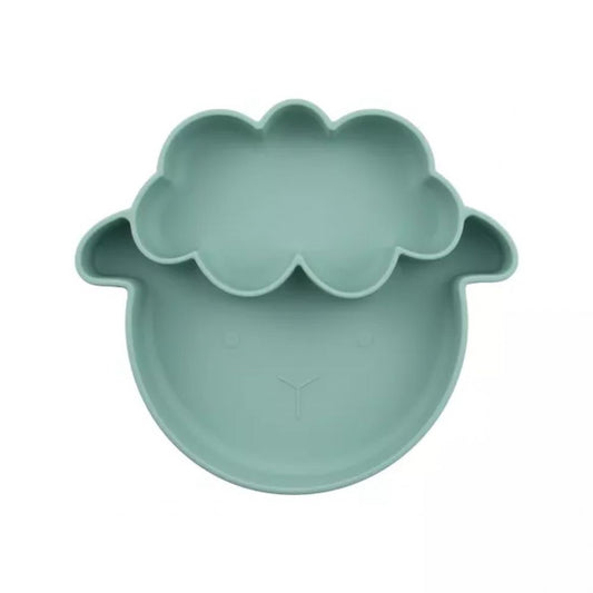 ASSIETTE MOUTON COMPARTIMENTE VERT MENTHE -Choo