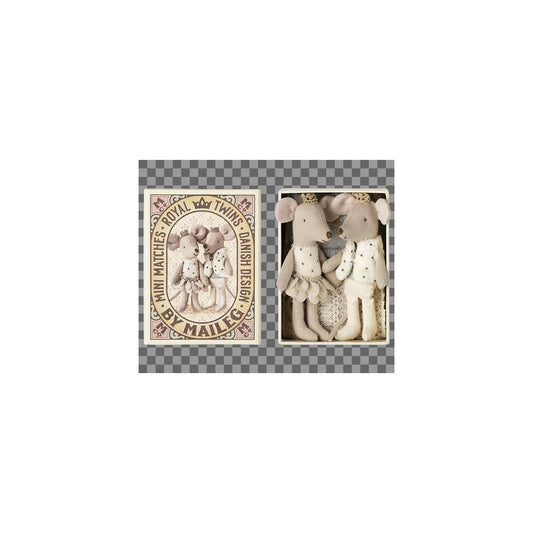 JUMEAUX ROYAUX SOURIS - PETITE SOEUR ET FRERE DANS LEUR BOITE ASSORTIE