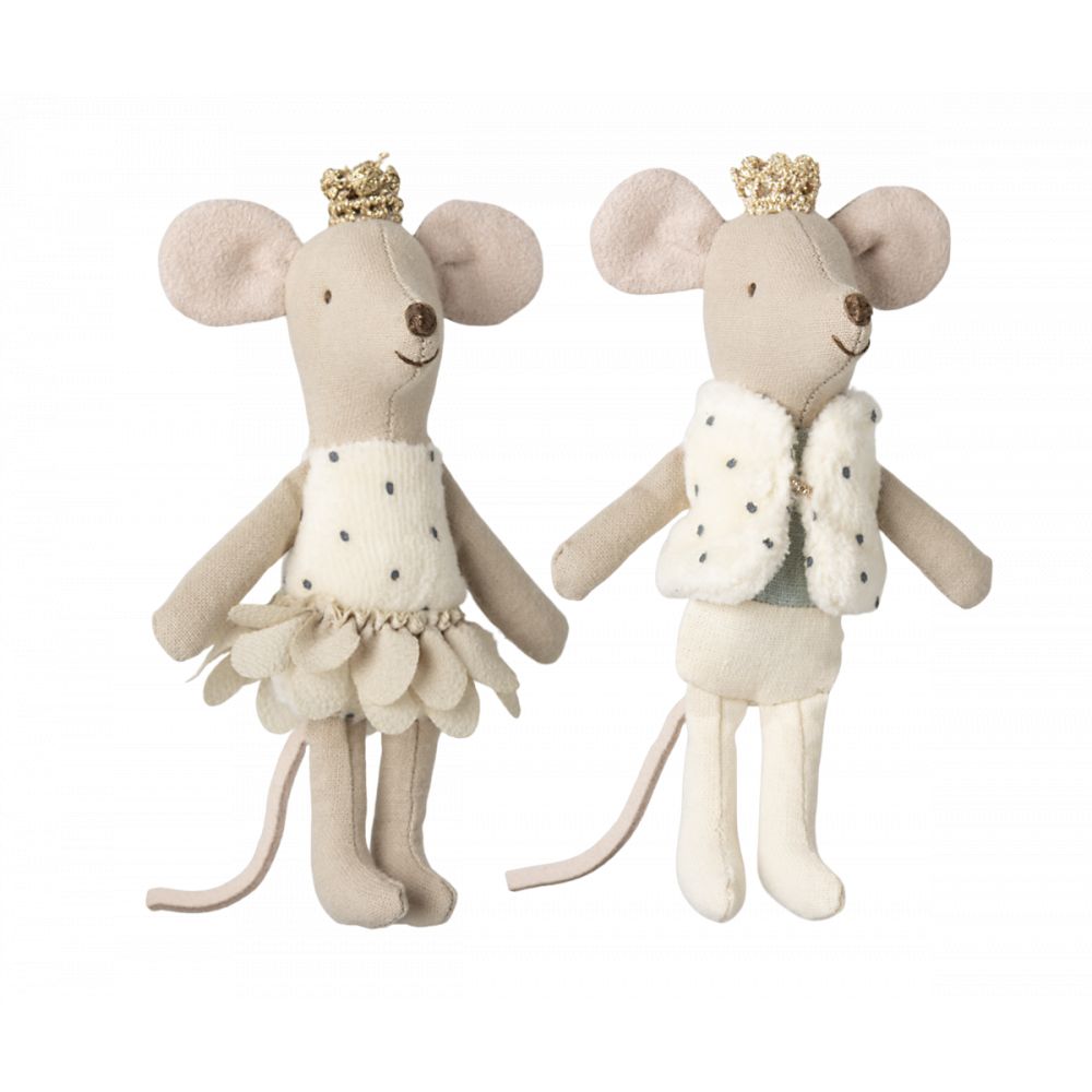 JUMEAUX ROYAUX SOURIS - PETITE SOEUR ET FRERE DANS LEUR BOITE ASSORTIE -Maileg