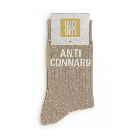 WOOM - CHAUSSETTES "ANTI-CONNARD" A PAILLETTES BEIGE