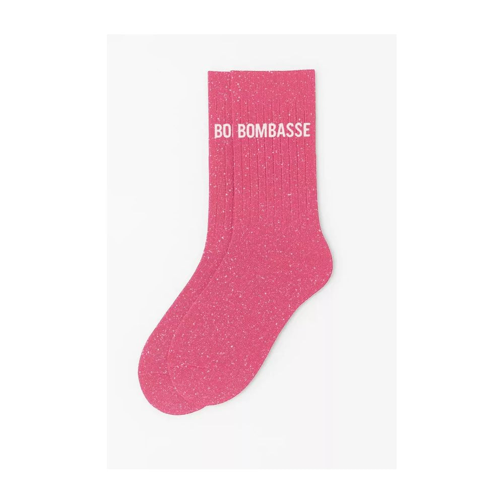WOOM - CHAUSSETTES "BOMBASSE" A PAILLETTES ROSE BUBBLE