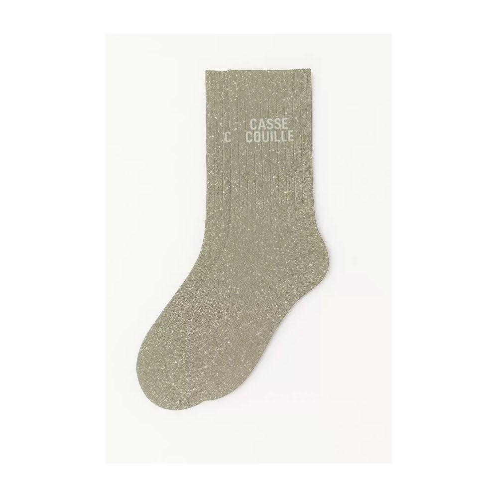 WOOM - CHAUSSETTES "CASSE COUILLE" A PAILETTES VERT AMANDE