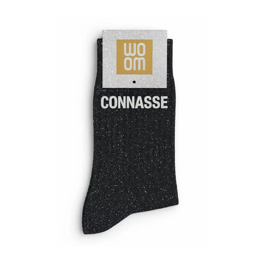 WOOM - CHAUSSETTES "CONNASSE" A PAILLETTES NOIRES