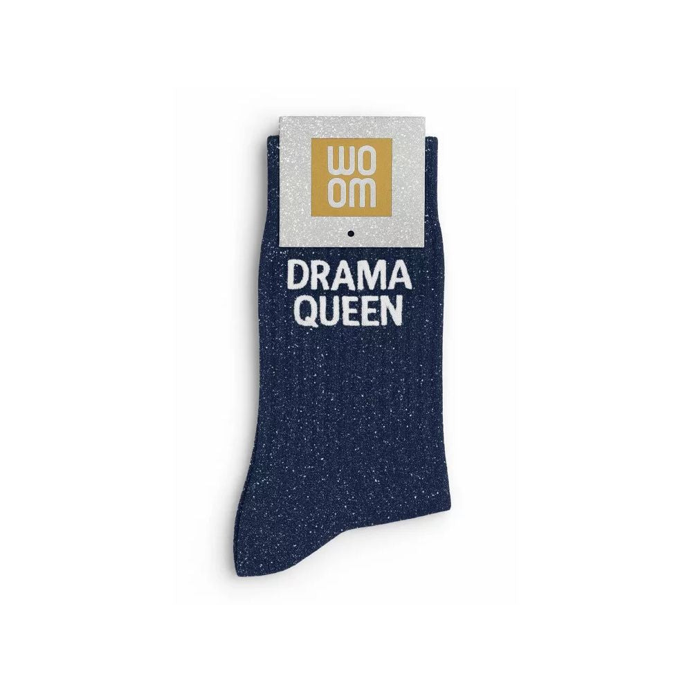WOOM - CHAUSSETTES "DRAMA QUEEN" A PAILLETTES BLEU MARINE