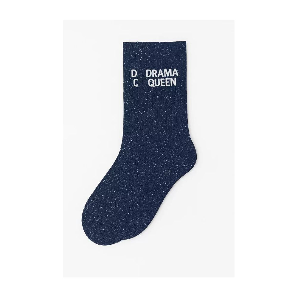 WOOM - CHAUSSETTES "DRAMA QUEEN" A PAILLETTES BLEU MARINE
