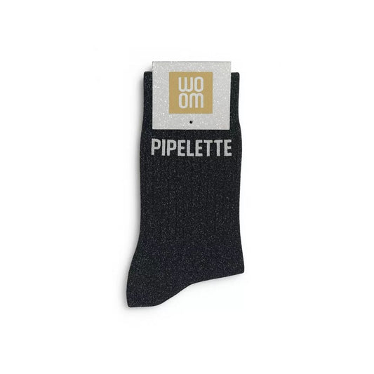 WOOM - CHAUSSETTES  "PIPELETTE" A PAILLETTES NOIR