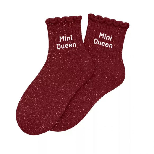 WOOM - CHAUSSETTES  "MINI QUEEN" A PAILLETTES CHERRY POP
