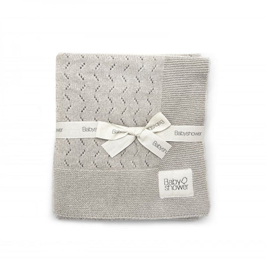 COUVERTURE TRICOT CLASSIC CASHMERE BEIGE -Babyshower