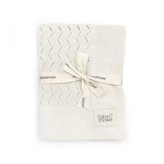 BABYSHOWER - COUVERTURE TRICOT CLASSIC CASHMERE IVORY