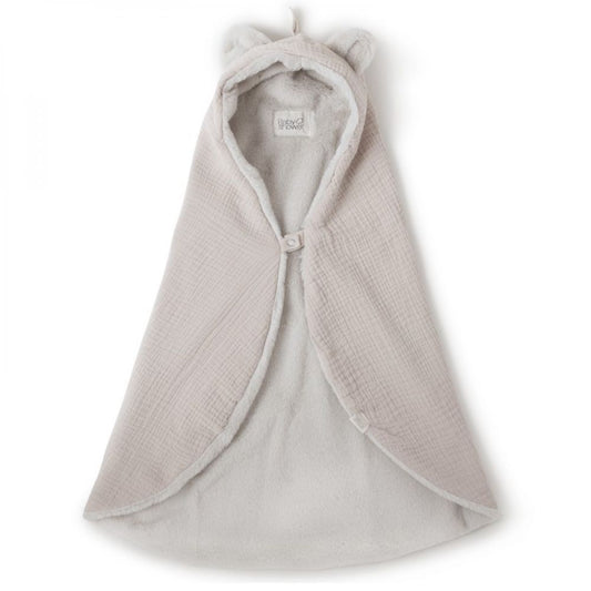 BABYSHOWER - COUVERTURE POLAIRE TEDDY LATTE POWDER