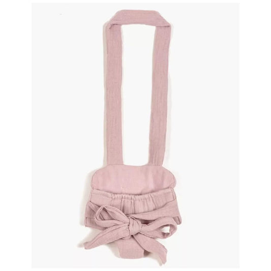MINIKANE - PORTE POUPEE EN GAZE DE COTON ROSE ORCHIDEE