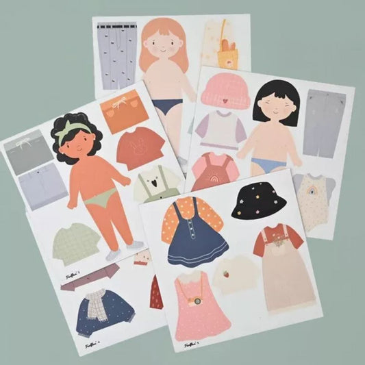 JEU MAGNETIQUE - SILHOUTTES POUPEE FILLE A HABILLER -Ferflex