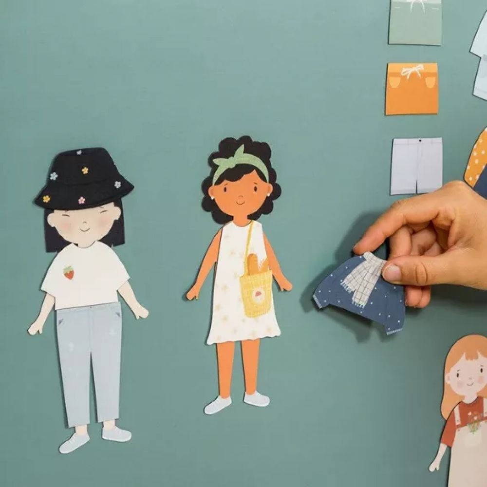JEU MAGNETIQUE - SILHOUTTES POUPEE FILLE A HABILLER -Ferflex