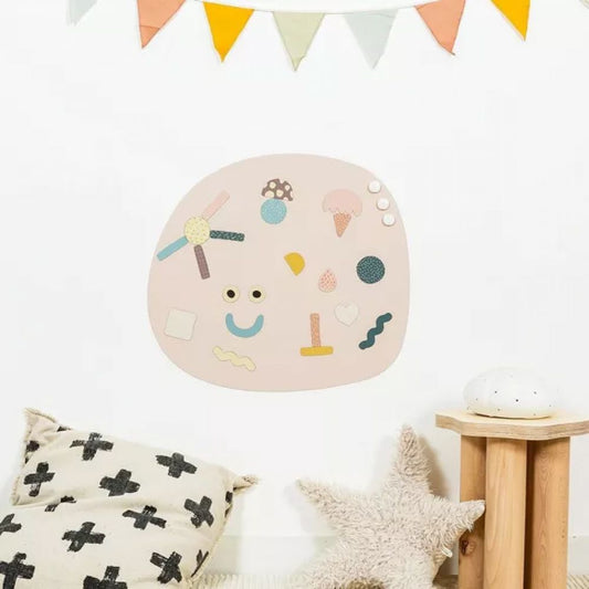 JEU MAGNETIQUE - TABLEAU OVOIDE  BEIGE ROSE -Ferflex