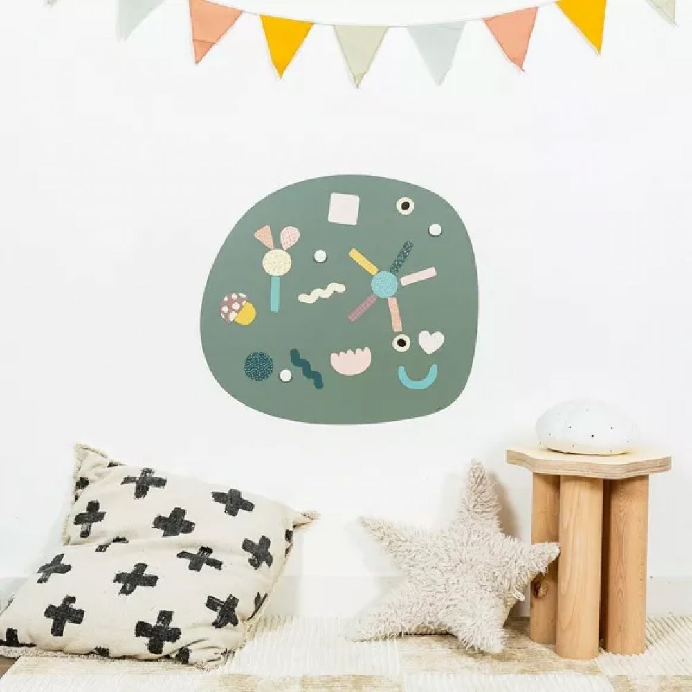 JEU MAGNETIQUE - TABLEAU OVOIDE  VERT EMERAUDE -Ferflex