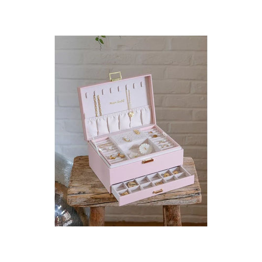 MAISON SCARLETT - BOITE A BIJOUX DENISE EN PU ROSE