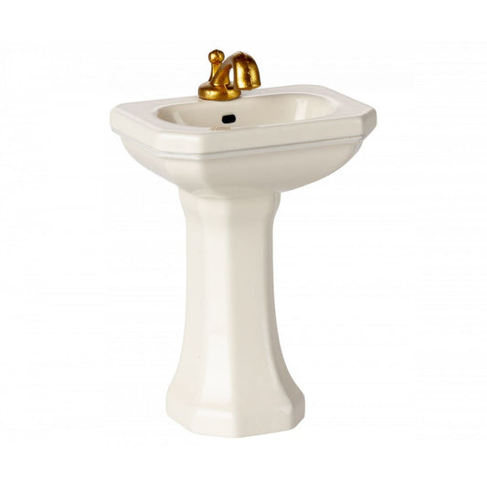 MAILEG - LAVABO DE SALLE DE BAIN - SOURIS - BLANC OFF WHITE