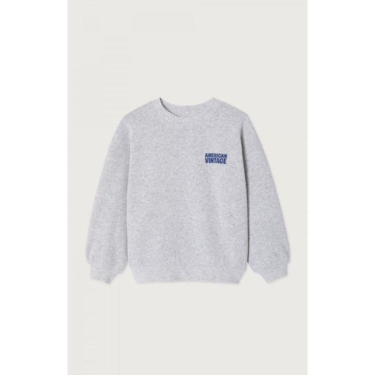 SWEAT GRIS CLAIR CHINE 3-6 -American Vintage