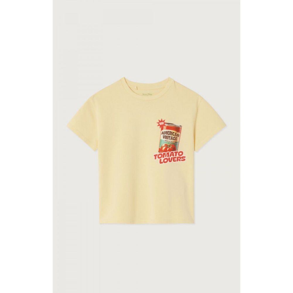 T-SHIRT MC CREME ANGLAISE VINTAGE 3-6 -American Vintage