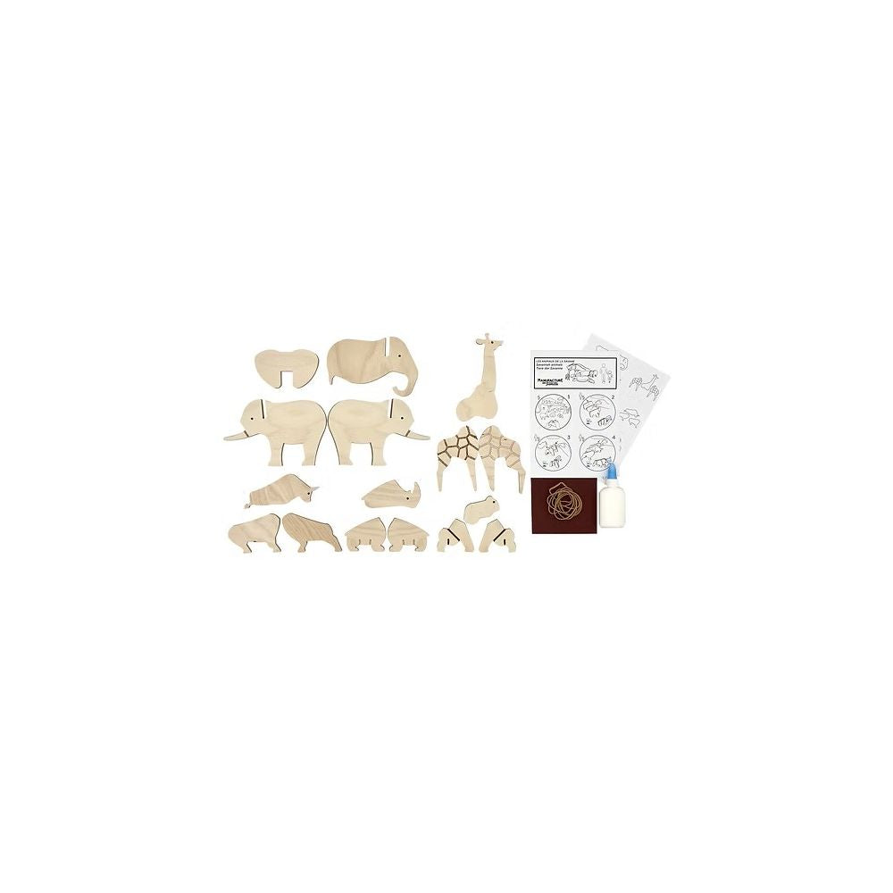 LES ANIMAUX DE LA SAVANE -Manufacture En Famille