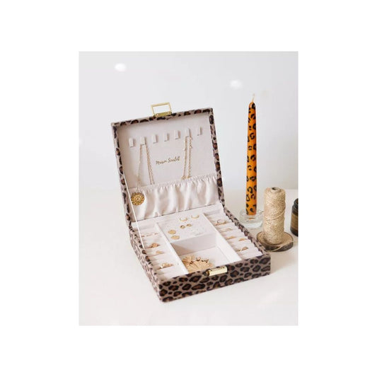 BOITE A BIJOUX ANNE EN LEOPARD -Maison Scarlett