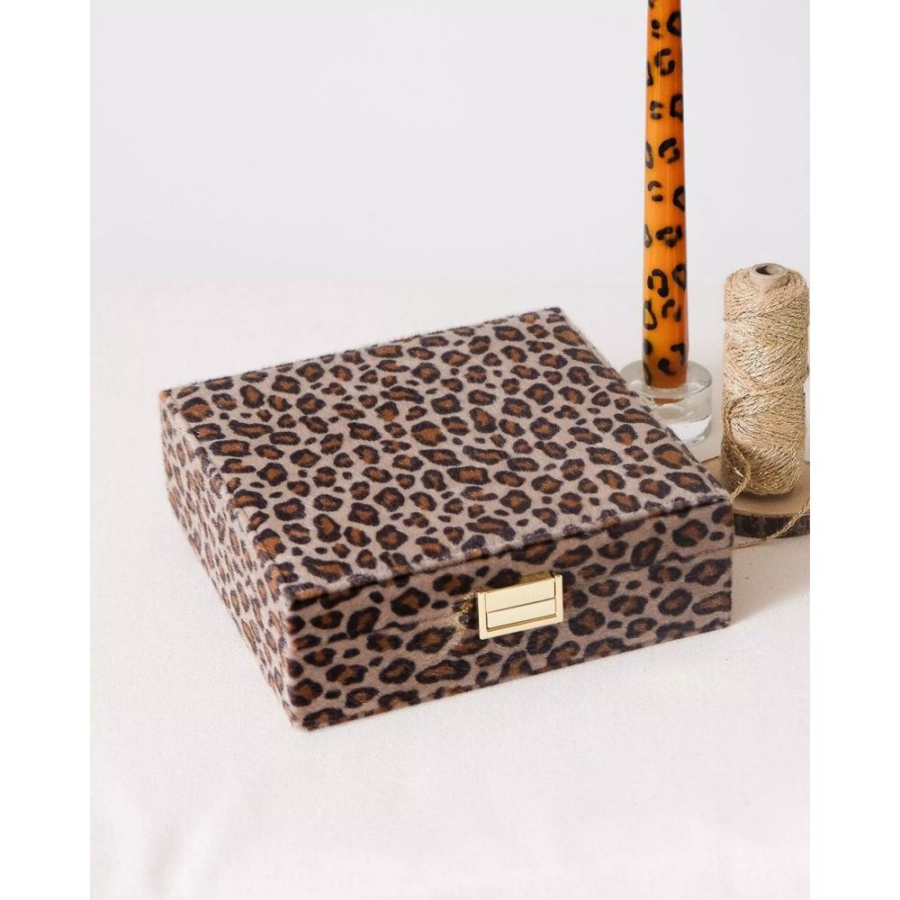BOITE A BIJOUX ANNE EN LEOPARD -Maison Scarlett