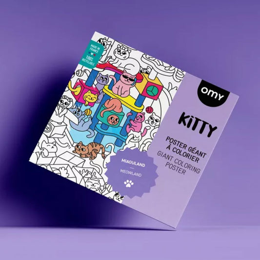 POSTER GEANT A COLORIER - KITTY -Omy